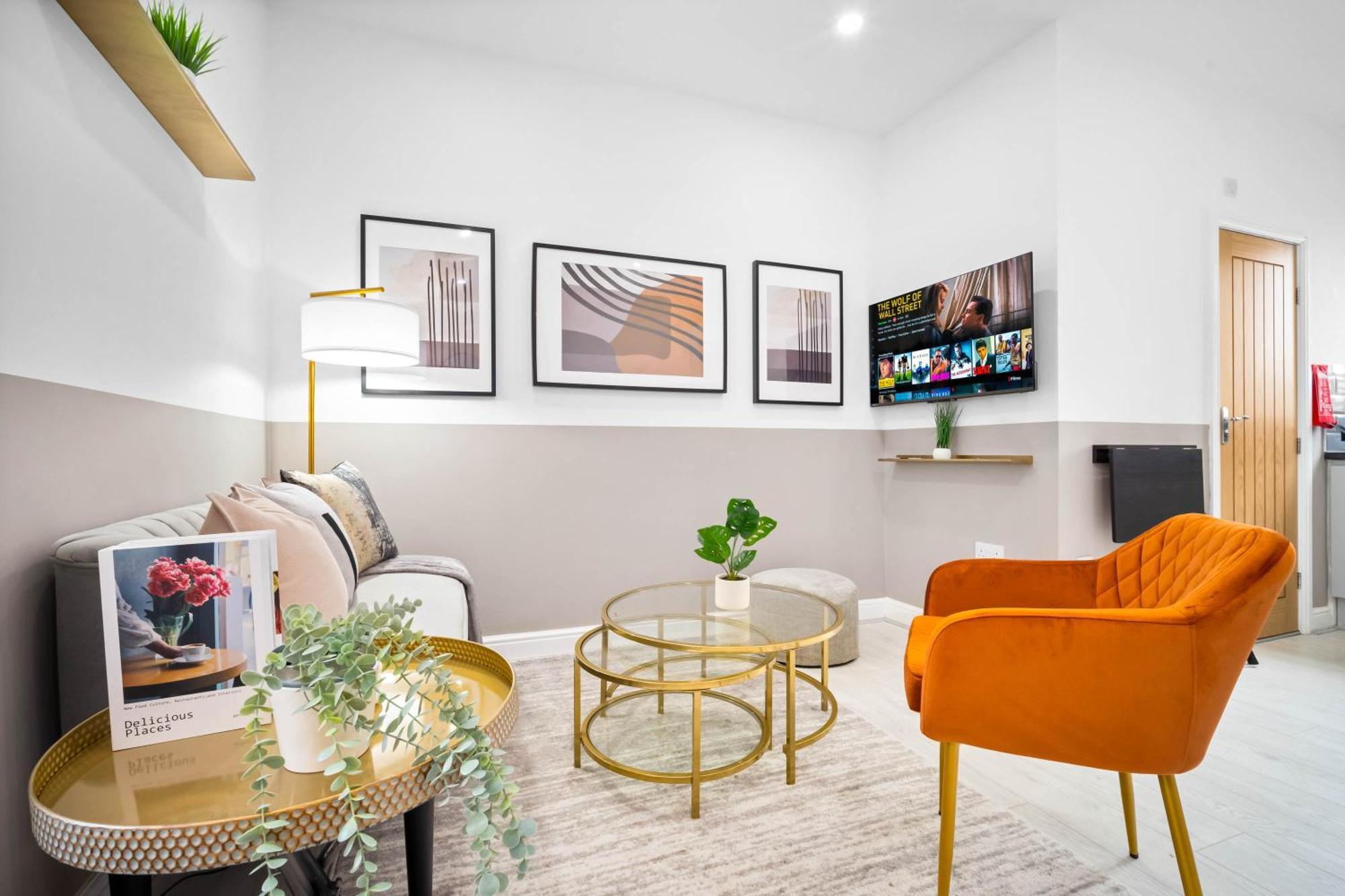 Luxury Apartment - Wifi - Smart Tv - Near City Centre - 2Mr 버밍엄 객실 사진